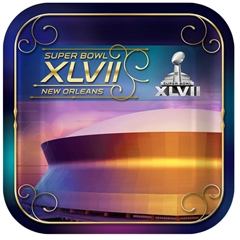 Super Bowl XLVII 7 Inch Plates from Windy City Novelties